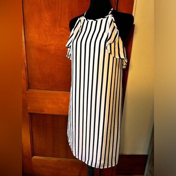 J crew navy blue and white striped halter - Picture 7 of 9